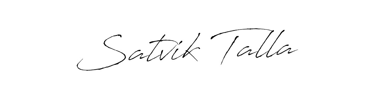 Use a signature maker to create a handwritten signature online. With this signature software, you can design (Antro_Vectra) your own signature for name Satvik Talla. Satvik Talla signature style 6 images and pictures png