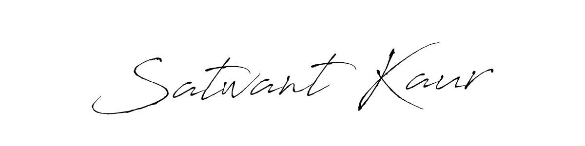 Satwant Kaur stylish signature style. Best Handwritten Sign (Antro_Vectra) for my name. Handwritten Signature Collection Ideas for my name Satwant Kaur. Satwant Kaur signature style 6 images and pictures png