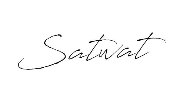 Design your own signature with our free online signature maker. With this signature software, you can create a handwritten (Antro_Vectra) signature for name Satwat. Satwat signature style 6 images and pictures png