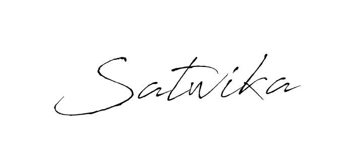 The best way (Antro_Vectra) to make a short signature is to pick only two or three words in your name. The name Satwika include a total of six letters. For converting this name. Satwika signature style 6 images and pictures png