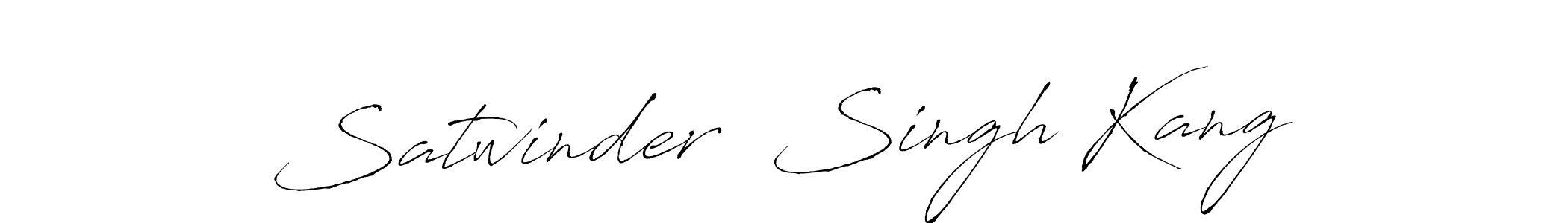 Satwinder  Singh Kang stylish signature style. Best Handwritten Sign (Antro_Vectra) for my name. Handwritten Signature Collection Ideas for my name Satwinder  Singh Kang. Satwinder  Singh Kang signature style 6 images and pictures png