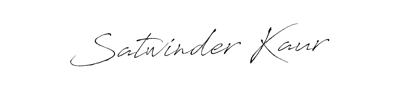 Design your own signature with our free online signature maker. With this signature software, you can create a handwritten (Antro_Vectra) signature for name Satwinder Kaur. Satwinder Kaur signature style 6 images and pictures png