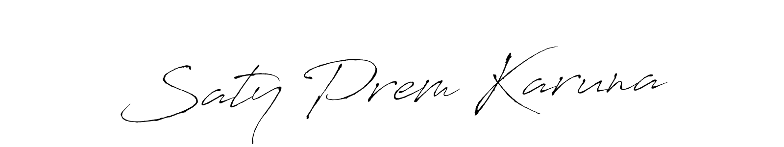 if you are searching for the best signature style for your name Saty Prem Karuna. so please give up your signature search. here we have designed multiple signature styles  using Antro_Vectra. Saty Prem Karuna signature style 6 images and pictures png