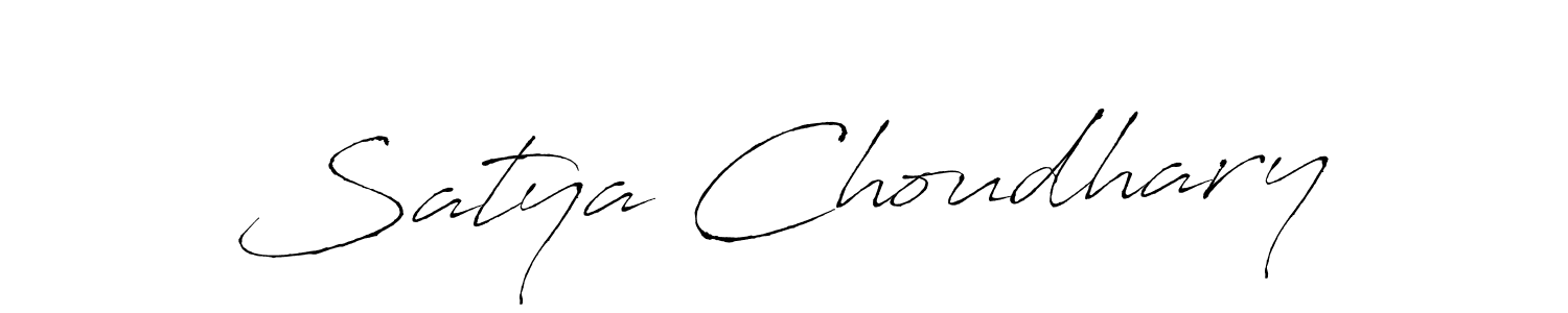 Make a beautiful signature design for name Satya Choudhary. With this signature (Antro_Vectra) style, you can create a handwritten signature for free. Satya Choudhary signature style 6 images and pictures png