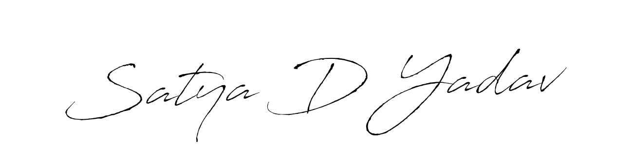 How to make Satya D Yadav signature? Antro_Vectra is a professional autograph style. Create handwritten signature for Satya D Yadav name. Satya D Yadav signature style 6 images and pictures png