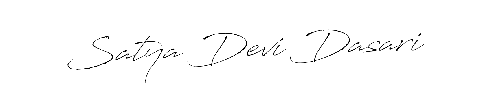 Create a beautiful signature design for name Satya Devi Dasari. With this signature (Antro_Vectra) fonts, you can make a handwritten signature for free. Satya Devi Dasari signature style 6 images and pictures png