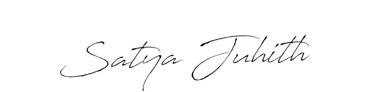 The best way (Antro_Vectra) to make a short signature is to pick only two or three words in your name. The name Satya Juhith include a total of six letters. For converting this name. Satya Juhith signature style 6 images and pictures png