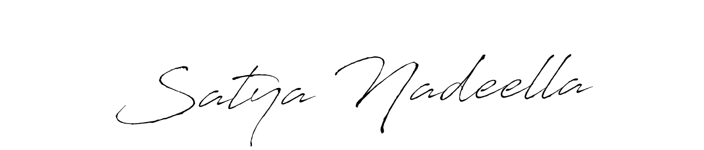 Design your own signature with our free online signature maker. With this signature software, you can create a handwritten (Antro_Vectra) signature for name Satya Nadeella. Satya Nadeella signature style 6 images and pictures png