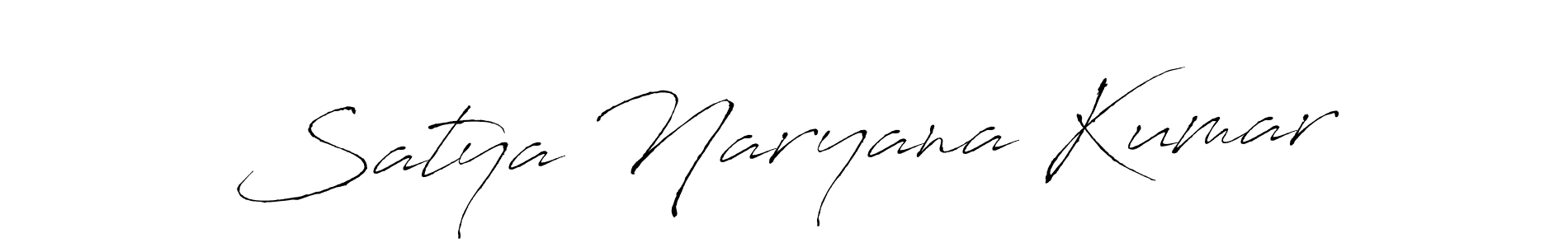 Design your own signature with our free online signature maker. With this signature software, you can create a handwritten (Antro_Vectra) signature for name Satya Naryana Kumar. Satya Naryana Kumar signature style 6 images and pictures png