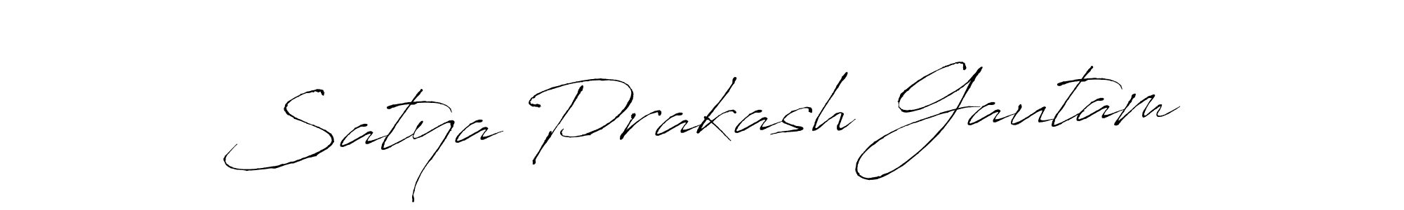 How to make Satya Prakash Gautam name signature. Use Antro_Vectra style for creating short signs online. This is the latest handwritten sign. Satya Prakash Gautam signature style 6 images and pictures png