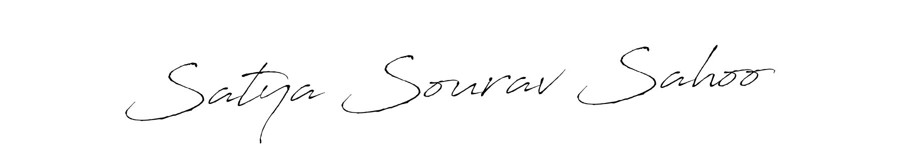 Create a beautiful signature design for name Satya Sourav Sahoo. With this signature (Antro_Vectra) fonts, you can make a handwritten signature for free. Satya Sourav Sahoo signature style 6 images and pictures png
