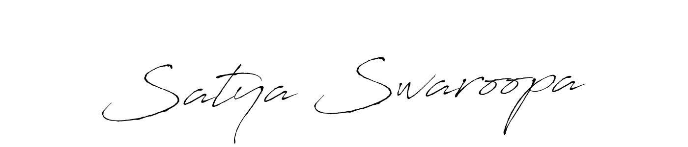 Create a beautiful signature design for name Satya Swaroopa. With this signature (Antro_Vectra) fonts, you can make a handwritten signature for free. Satya Swaroopa signature style 6 images and pictures png