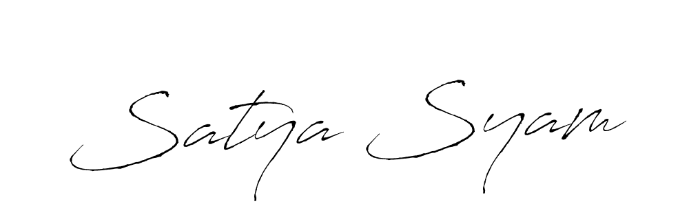 Design your own signature with our free online signature maker. With this signature software, you can create a handwritten (Antro_Vectra) signature for name Satya Syam. Satya Syam signature style 6 images and pictures png