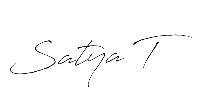 Create a beautiful signature design for name Satya T. With this signature (Antro_Vectra) fonts, you can make a handwritten signature for free. Satya T signature style 6 images and pictures png