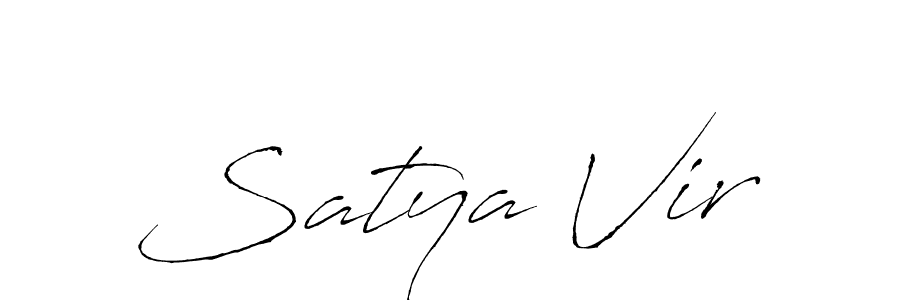 How to make Satya Vir name signature. Use Antro_Vectra style for creating short signs online. This is the latest handwritten sign. Satya Vir signature style 6 images and pictures png