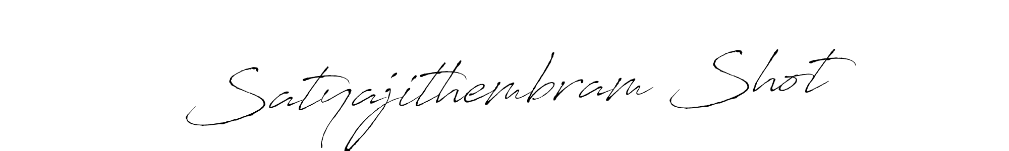 The best way (Antro_Vectra) to make a short signature is to pick only two or three words in your name. The name Satyajithembram Shot include a total of six letters. For converting this name. Satyajithembram Shot signature style 6 images and pictures png