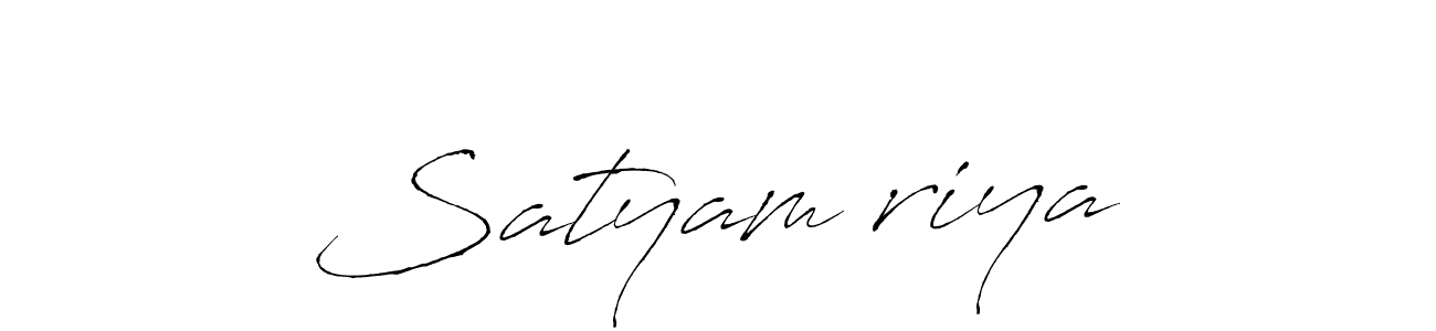 Create a beautiful signature design for name Satyam❤riya. With this signature (Antro_Vectra) fonts, you can make a handwritten signature for free. Satyam❤riya signature style 6 images and pictures png