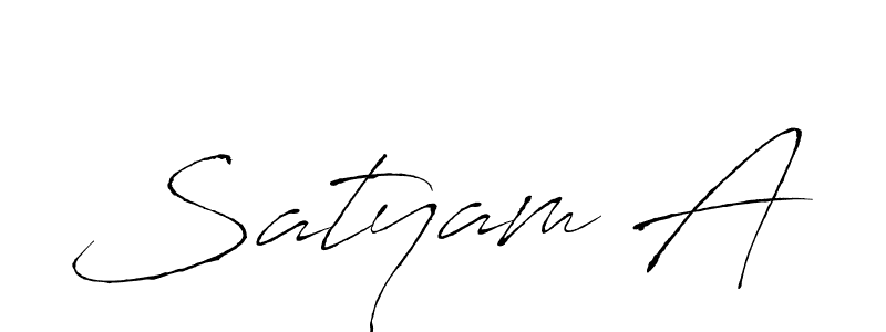 Similarly Antro_Vectra is the best handwritten signature design. Signature creator online .You can use it as an online autograph creator for name Satyam A. Satyam A signature style 6 images and pictures png