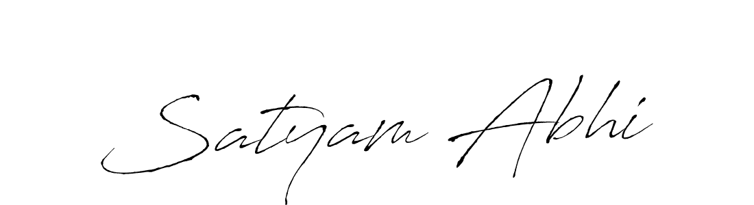 Make a beautiful signature design for name Satyam Abhi. With this signature (Antro_Vectra) style, you can create a handwritten signature for free. Satyam Abhi signature style 6 images and pictures png