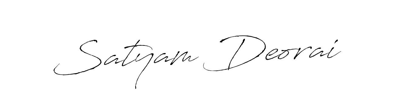 Make a beautiful signature design for name Satyam Deorai. With this signature (Antro_Vectra) style, you can create a handwritten signature for free. Satyam Deorai signature style 6 images and pictures png