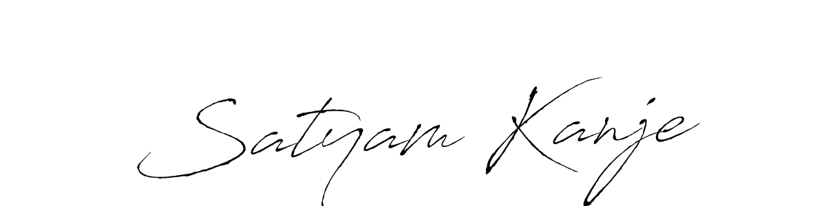 The best way (Antro_Vectra) to make a short signature is to pick only two or three words in your name. The name Satyam Kanje include a total of six letters. For converting this name. Satyam Kanje signature style 6 images and pictures png