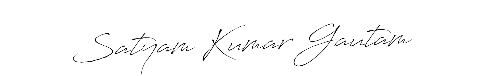 The best way (Antro_Vectra) to make a short signature is to pick only two or three words in your name. The name Satyam Kumar Gautam include a total of six letters. For converting this name. Satyam Kumar Gautam signature style 6 images and pictures png