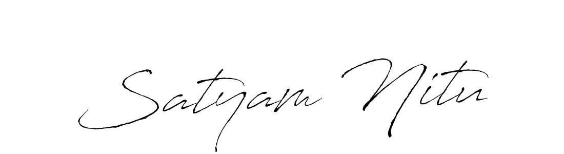 Also we have Satyam Nitu name is the best signature style. Create professional handwritten signature collection using Antro_Vectra autograph style. Satyam Nitu signature style 6 images and pictures png