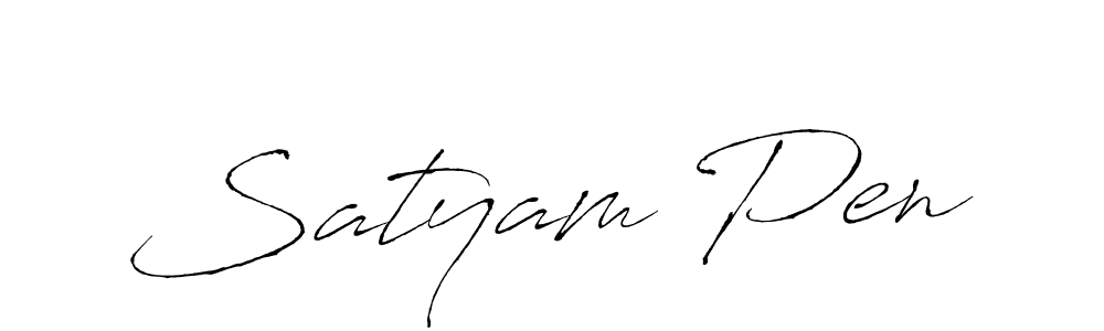 The best way (Antro_Vectra) to make a short signature is to pick only two or three words in your name. The name Satyam Pen include a total of six letters. For converting this name. Satyam Pen signature style 6 images and pictures png