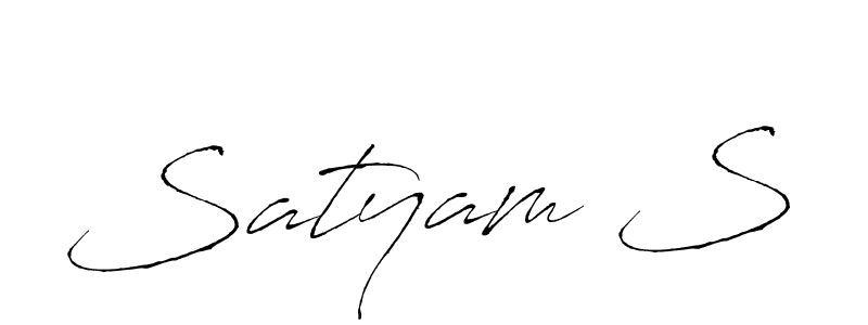 Create a beautiful signature design for name Satyam S. With this signature (Antro_Vectra) fonts, you can make a handwritten signature for free. Satyam S signature style 6 images and pictures png