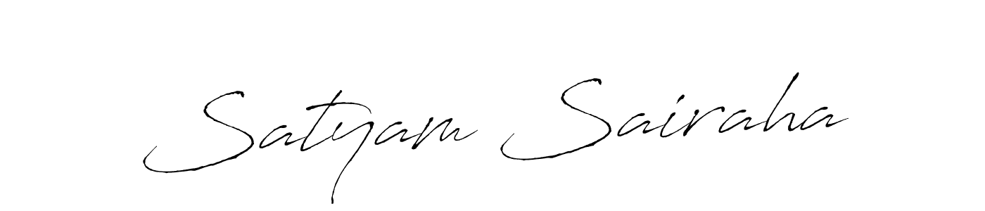 Design your own signature with our free online signature maker. With this signature software, you can create a handwritten (Antro_Vectra) signature for name Satyam Sairaha. Satyam Sairaha signature style 6 images and pictures png