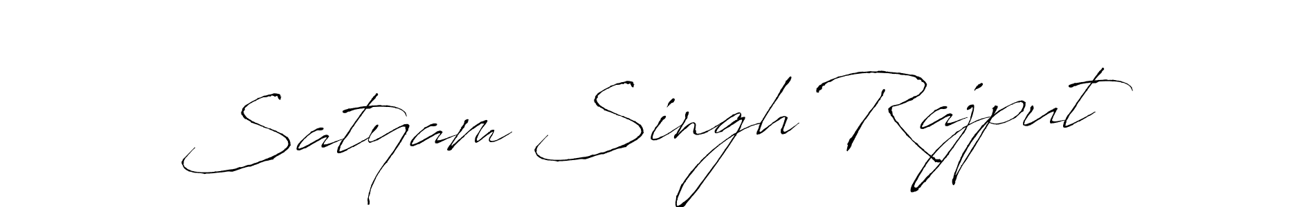 How to make Satyam Singh Rajput name signature. Use Antro_Vectra style for creating short signs online. This is the latest handwritten sign. Satyam Singh Rajput signature style 6 images and pictures png