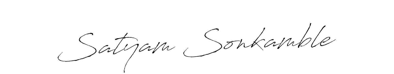 Use a signature maker to create a handwritten signature online. With this signature software, you can design (Antro_Vectra) your own signature for name Satyam Sonkamble. Satyam Sonkamble signature style 6 images and pictures png