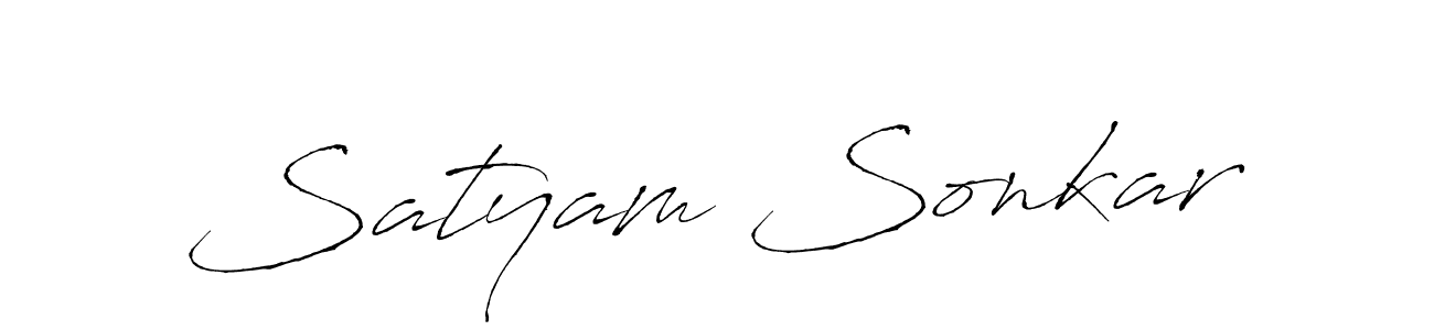 Satyam Sonkar stylish signature style. Best Handwritten Sign (Antro_Vectra) for my name. Handwritten Signature Collection Ideas for my name Satyam Sonkar. Satyam Sonkar signature style 6 images and pictures png