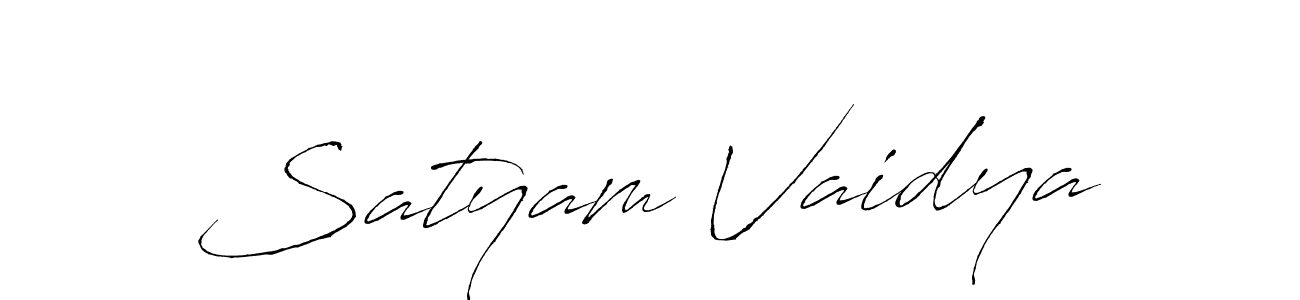 How to make Satyam Vaidya signature? Antro_Vectra is a professional autograph style. Create handwritten signature for Satyam Vaidya name. Satyam Vaidya signature style 6 images and pictures png