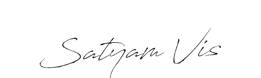 Design your own signature with our free online signature maker. With this signature software, you can create a handwritten (Antro_Vectra) signature for name Satyam Vis. Satyam Vis signature style 6 images and pictures png