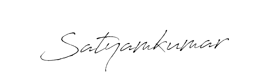 The best way (Antro_Vectra) to make a short signature is to pick only two or three words in your name. The name Satyamkumar include a total of six letters. For converting this name. Satyamkumar signature style 6 images and pictures png