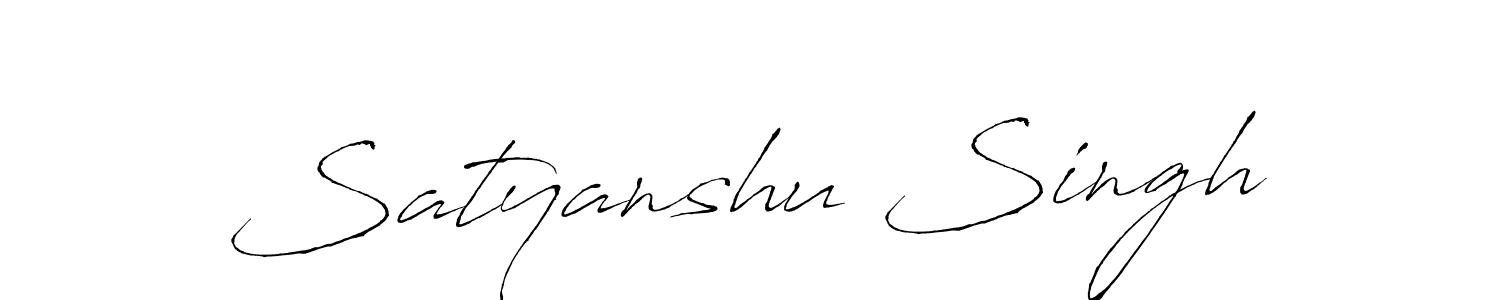 Make a beautiful signature design for name Satyanshu Singh. With this signature (Antro_Vectra) style, you can create a handwritten signature for free. Satyanshu Singh signature style 6 images and pictures png