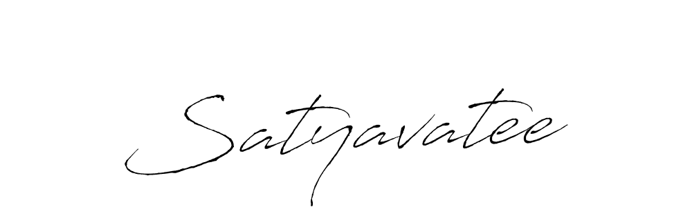 Make a beautiful signature design for name Satyavatee. With this signature (Antro_Vectra) style, you can create a handwritten signature for free. Satyavatee signature style 6 images and pictures png