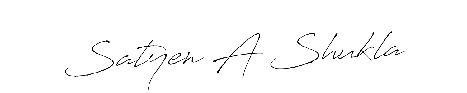 Also we have Satyen A Shukla name is the best signature style. Create professional handwritten signature collection using Antro_Vectra autograph style. Satyen A Shukla signature style 6 images and pictures png