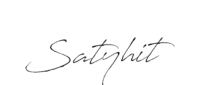 Design your own signature with our free online signature maker. With this signature software, you can create a handwritten (Antro_Vectra) signature for name Satyhit. Satyhit signature style 6 images and pictures png