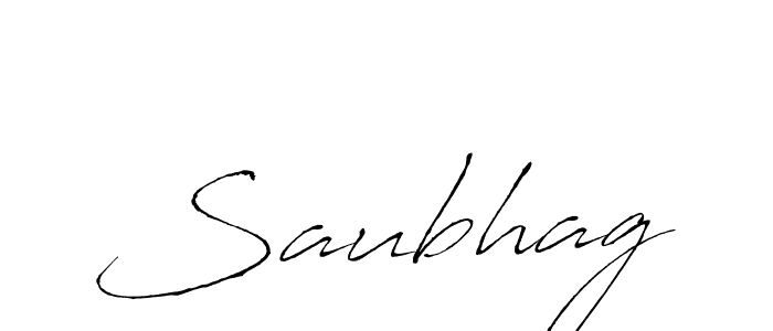 Design your own signature with our free online signature maker. With this signature software, you can create a handwritten (Antro_Vectra) signature for name Saubhag. Saubhag signature style 6 images and pictures png