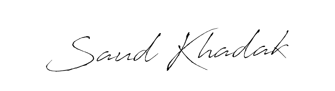 This is the best signature style for the Saud Khadak name. Also you like these signature font (Antro_Vectra). Mix name signature. Saud Khadak signature style 6 images and pictures png