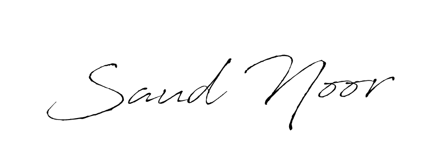 Make a beautiful signature design for name Saud Noor. With this signature (Antro_Vectra) style, you can create a handwritten signature for free. Saud Noor signature style 6 images and pictures png
