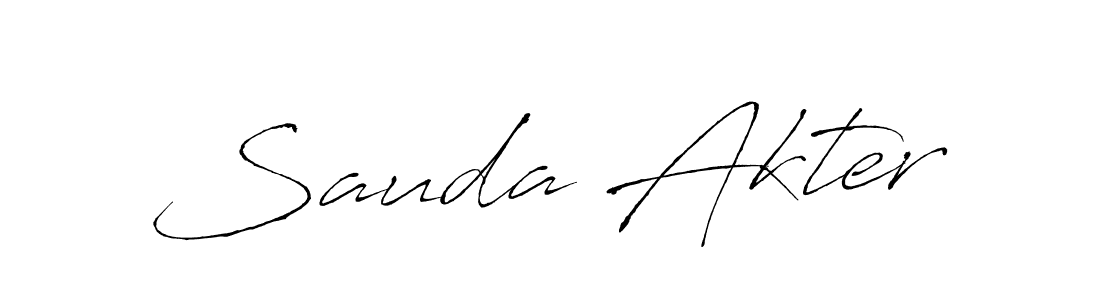 Design your own signature with our free online signature maker. With this signature software, you can create a handwritten (Antro_Vectra) signature for name Sauda Akter. Sauda Akter signature style 6 images and pictures png