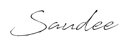 The Antro_Vectra font transforms the name Saudee into an executive sign with sharp precision and distinguished character. Saudee signature style 6 images and pictures png