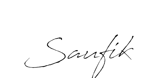 Design your own signature with our free online signature maker. With this signature software, you can create a handwritten (Antro_Vectra) signature for name Saufik. Saufik signature style 6 images and pictures png