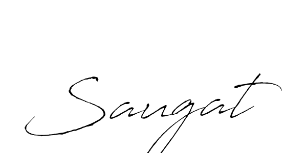 Use a signature maker to create a handwritten signature online. With this signature software, you can design (Antro_Vectra) your own signature for name Saugat. Saugat signature style 6 images and pictures png