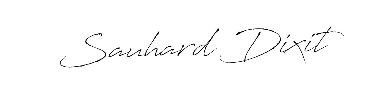 This is the best signature style for the Sauhard Dixit name. Also you like these signature font (Antro_Vectra). Mix name signature. Sauhard Dixit signature style 6 images and pictures png
