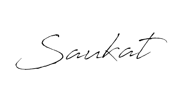 Design your own signature with our free online signature maker. With this signature software, you can create a handwritten (Antro_Vectra) signature for name Saukat. Saukat signature style 6 images and pictures png