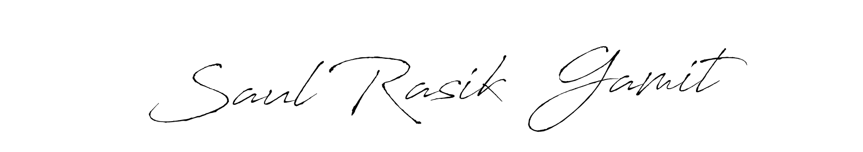 How to make Saul Rasik  Gamit name signature. Use Antro_Vectra style for creating short signs online. This is the latest handwritten sign. Saul Rasik  Gamit signature style 6 images and pictures png